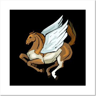 Angelic and Elegant Pegasus Horse Mythic Animal Posters and Art